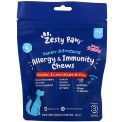 Zesty Paws Senior Advanced Soutien immunitaire et peau Saumon - Chien senior 200 g
