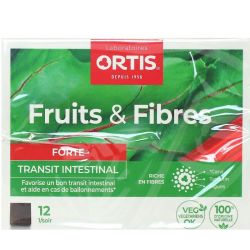 Fruits et Fibres transit intestinal 12 cubes à mâcher