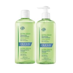 EXTRA-DOUX - Shampooing Dermo-Protecteur Cheveux Délicats Duo - 2 x 400 ml
