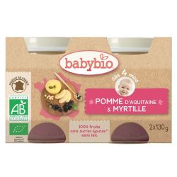 Vitbabybio Pomme/Myrtille 2X130G
