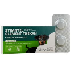 Strantel vermifuges comprimés pour chiens arôme porc - 2 comprimés sécables