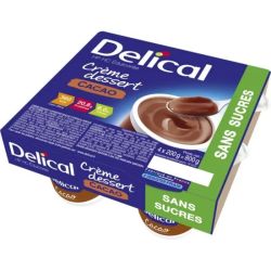 Crème Dessert HP/HC Sans Sucre Cacao - 4 x 200 g