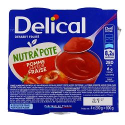 NUTRA'POTE nutriment - Pomme-Fraise - 4 x 200 g