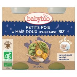 Vitbabybio Pot Nuit  Po/Mais/Riz 2X200G