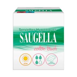 Cotton Touch Serviettes hygiéniques de Jour extra-fines avec ailettes - 14 serviettes