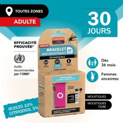 Manouka Bracelet Anti-Moustiques Adulte - Blanc