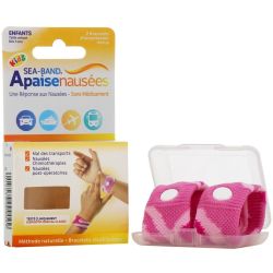 Bracelets d'acupression Apaisenausées Enfants - Rose - 2 bracelets
