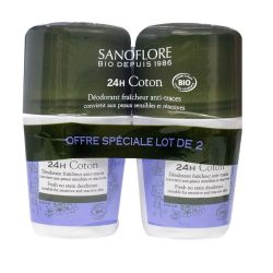 Sanoflore Deo Bille 24H Coton 2X50Ml