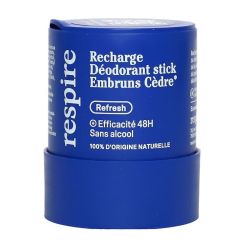 Refresh deodorant stick embruns cèdre recharge bio 50g