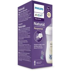Natural Response - Biberon Valve Air Free - Motif Koala - Dès 1 mois - 260 ml