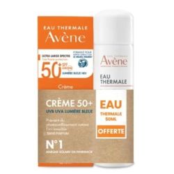 Crème Solaire Fini Invisible SPF50+ Sans Parfum Visage - 50 ml + Eau Thermale 50 ml offerte