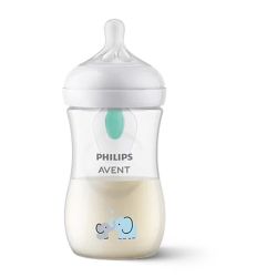 Natural Response - Biberon Valve Air Free - Motif Elephant - 260 ml