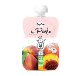 Popote Gourde Peche Bio 120G