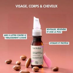 Huile d'Argan Parfumée à la Rose Bio - 50 ml