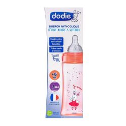 Dodie Bib 3 Init A/Col 330Ml 6M Rose