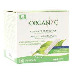 Tampons Super avec Applicateur Coton Bio - 16 tampons