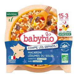 Macaroni et Legumes du soleil Carotte des Landes Mais d'Aquitaine - Avec des gros morceaux - 200 g