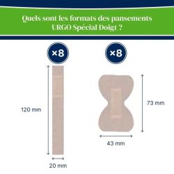 Doigts - 16 pansements, 2 formats