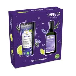 Coffret Soin Femme Detente et Relaxation Lavande Bio - Creme de douche 200 ml, Huile relaxante 100 ml