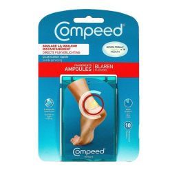 10 pansements ampoules moyen format