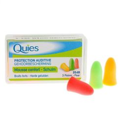 Quies Mousse Fluo Bte 3 Paires
