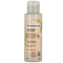 Shampooing Extra-Doux Lait de Riz Bio pour Tous Types de Cheveux - 100 ml