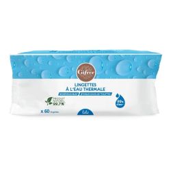 Lingettes à l'eau thermale d'Auvergne - 60 unités