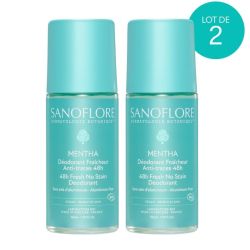 Lot de 2 Déodorants Mentha Roll-On 48h - 2 x 50 ml