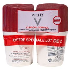 Vichy Deod Detransp Roll On 96H 2X50