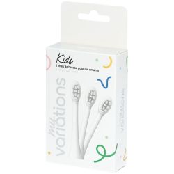 Pack 3 Têtes de Brosse - Enfant - White