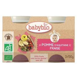 Vitbabybio Pomme/Fraise 2X130G
