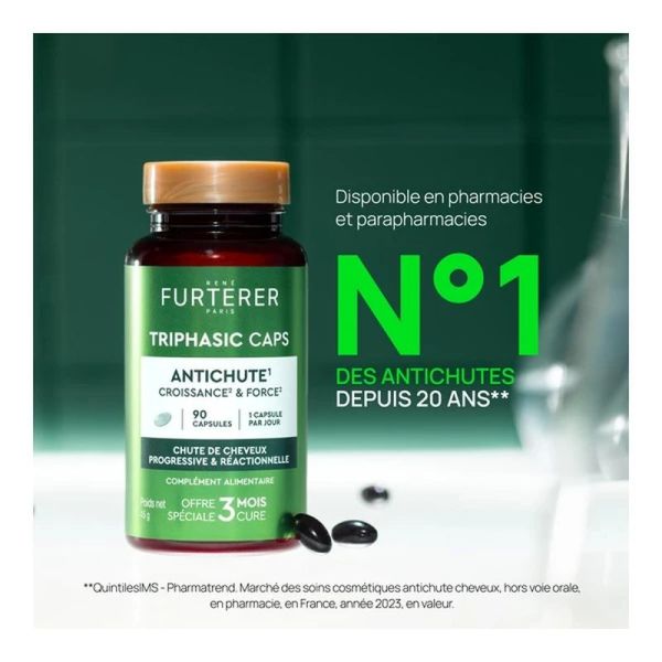 Triphasic Caps Antichute Croissance Force - 90 gélules