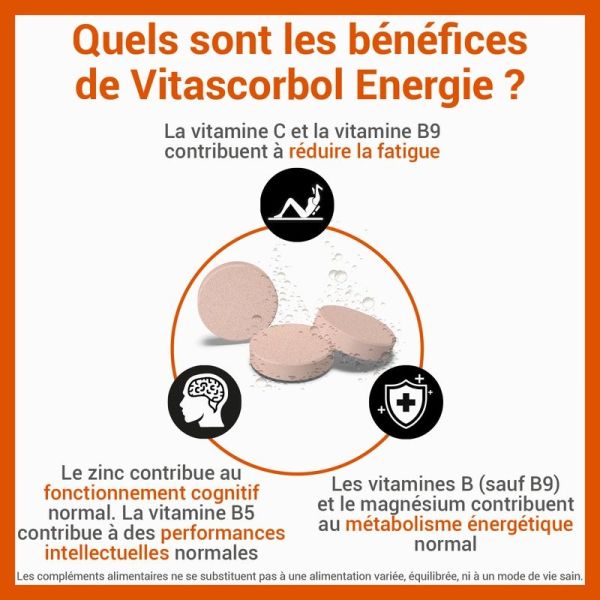 Énergie - Orange Pressée - 30 comprimés effervescents