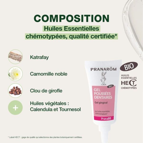 Gel gingival pour poussées dentaires - Bio - 15 ml