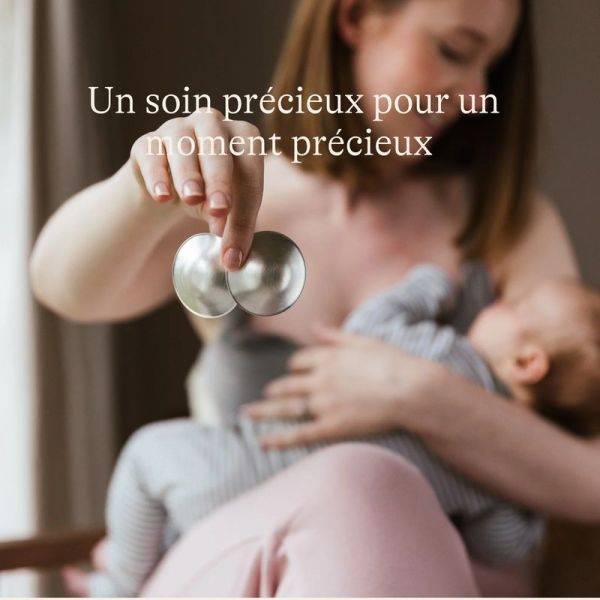 Coupelles d'allaitement en argent - 2 unités