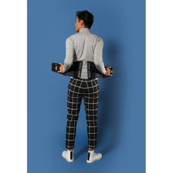 LombaStab Ceinture de soutien lombaire - Noir/Bleu - Taille 3 - Hauteur 21 cm