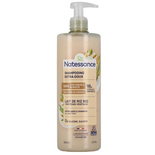 Shampooing Extra-Doux - Lait de Riz Bio - 500 ml