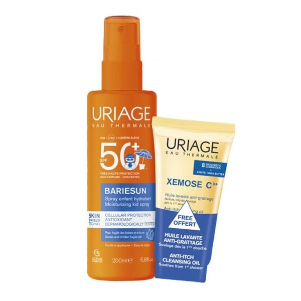 Promo Bariésun Spray Enfant SPF50+ + Xémose Huile Lavante - Spray 200 ml, Huile lavante 50 ml