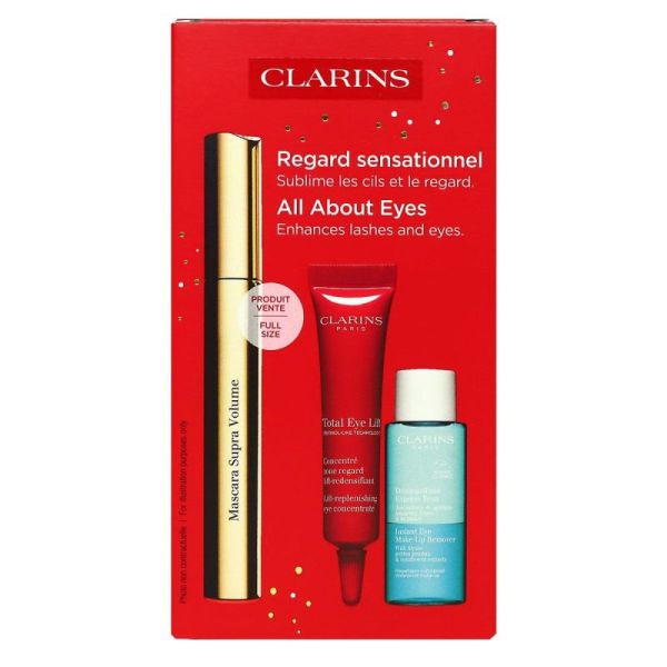 Coffret Mascara Supra Volume + démaquillant 10ml + Total Eye Lift 7ml