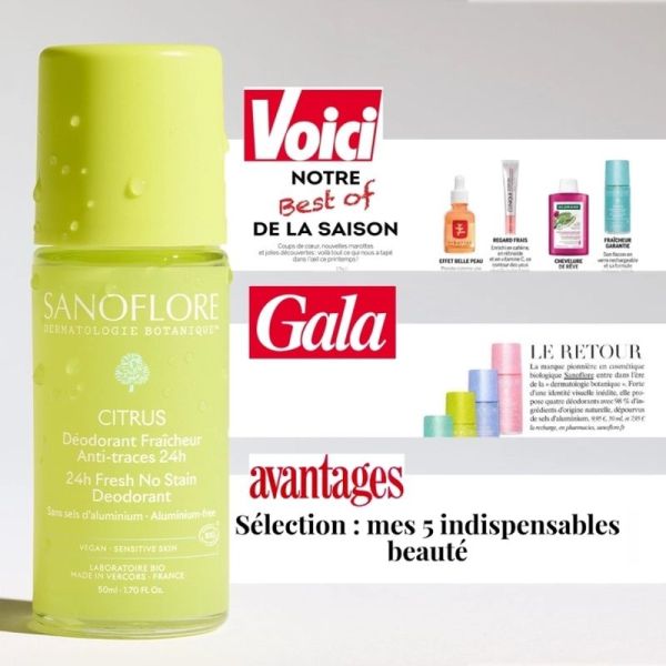 Recharge Déodorant Citrus Roll-On 24h - 50 ml