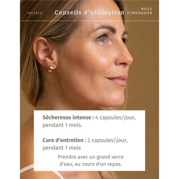Huile d'Argousier - Hydratation - 60 Capsules