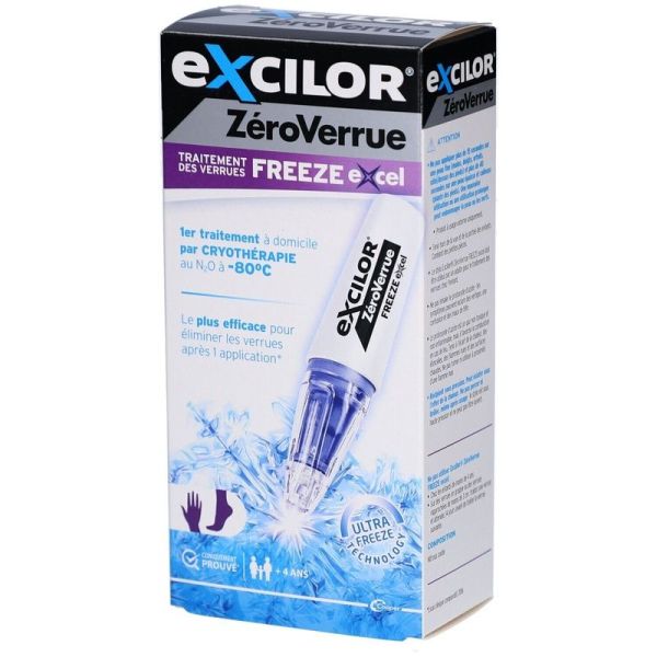 Zéro Verrue Freeze Excel - 1 stylo, 9 embouts jetables