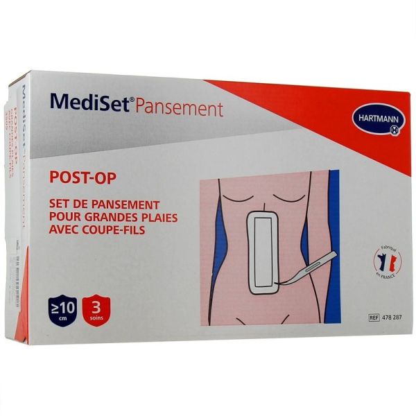 Mediset Set Pansement Post-Operatoire Grandes Plaies - 3 soins