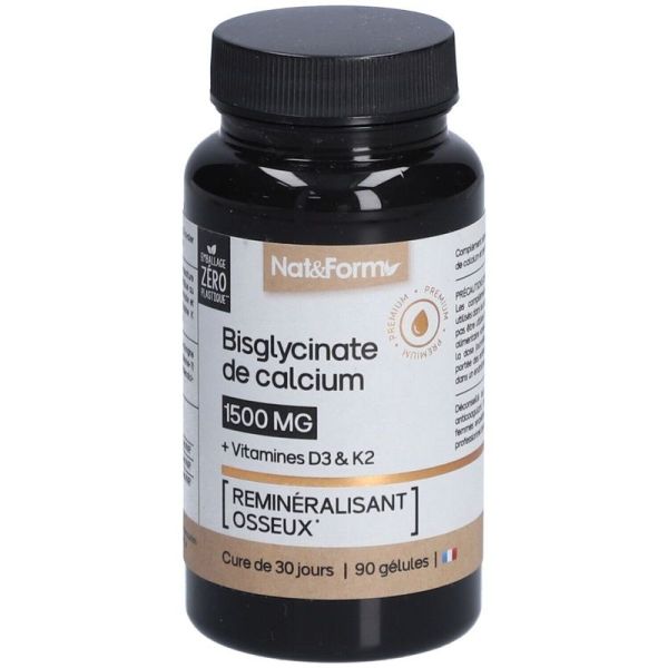 Bisglycinate de calcium en gélules - 90 gélules