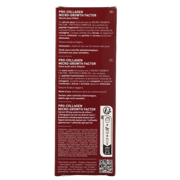 Sérum Yeux Liftant PRO-COLLAGEN MICRO-GROWTH FACTOR - 15 ml