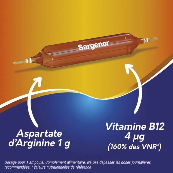 Arginine et Vitamine B12 ampoules - 20 ampoules