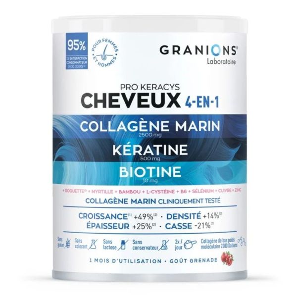 Pro Keracys - Collagène cheveux 4-EN-1 Poudre