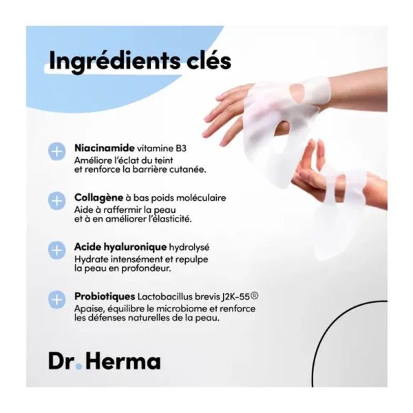 Masque hydrogel hydratation et éclat - 4 masques