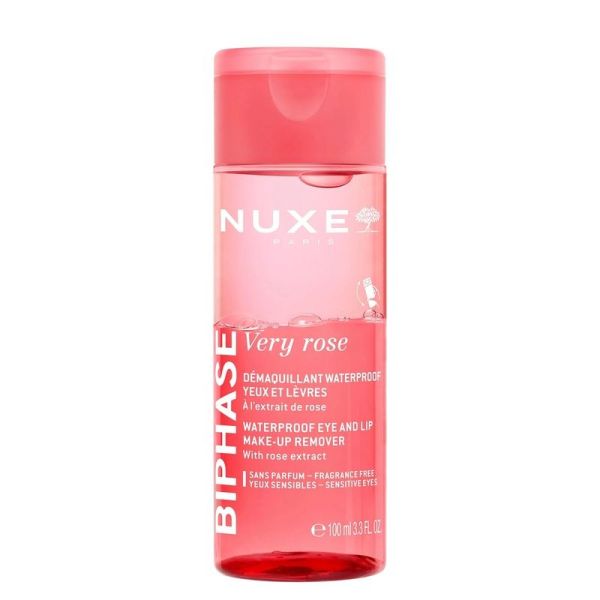 Démaquillant Waterproof Yeux et Lèvres - Biphase VERY ROSE - 100 ml