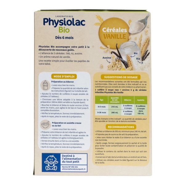 Céréales Bio pour bébé - Vanille